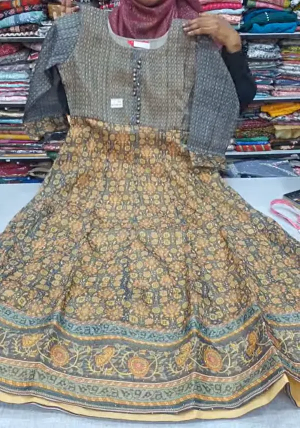 Silk Long Anarkali Kurti | AK1867